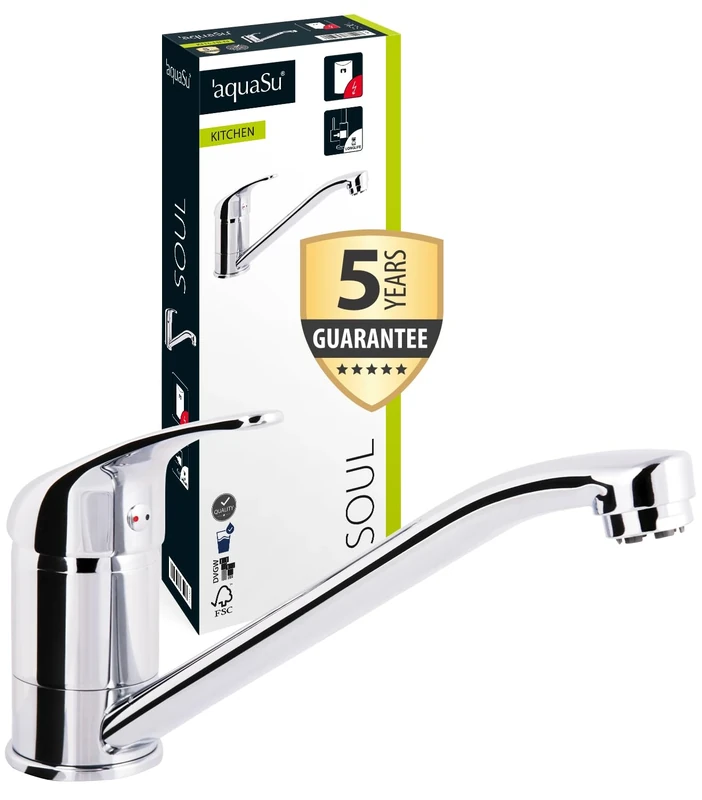 AquaSu 77120 7 Soul Single-Handle Mixer Tap for Sink Low Pressure