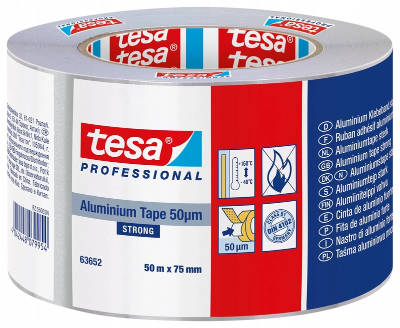 TESA 50565-00003-01 50565-00003-01-Aluminium Tape 50 microns-50 m x 75 mm with Protector
