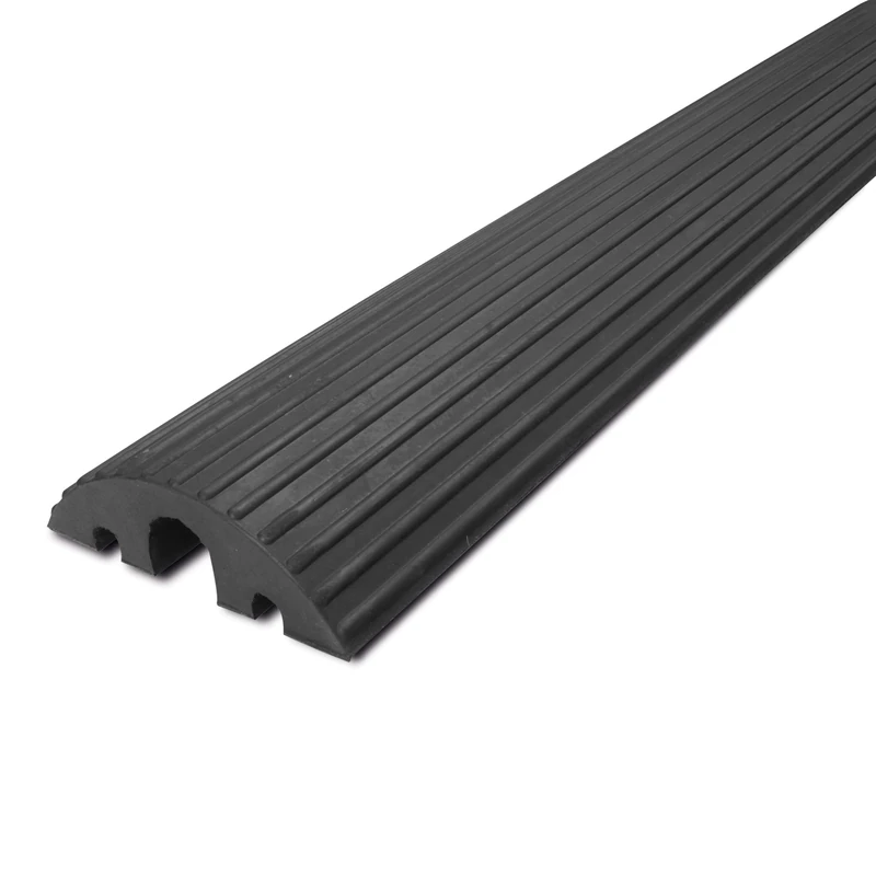 Moravia Hard Rubber Cable Bridge 2 Channels 20 x 20 mm, 1 Cable Duct 45 x 45 mm, Black, 279.21.784