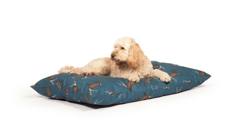 Danish Design Teal Woodland Stag Machine Washable Deep Filled Dog/Puppy Deep Duvet Medium - Image 1