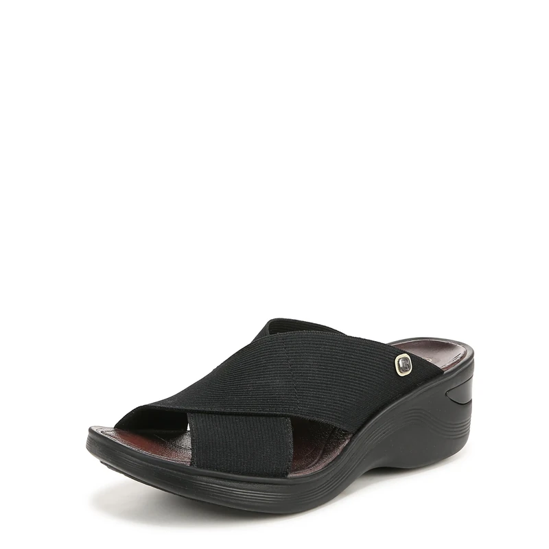 BZees Women's Desire Sandal, Black Stretch Fabric, 5.5 UK