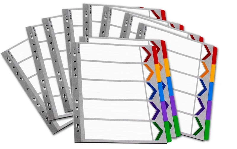 Rexel Mylar 5 Part Divider - White (Pack of 50)