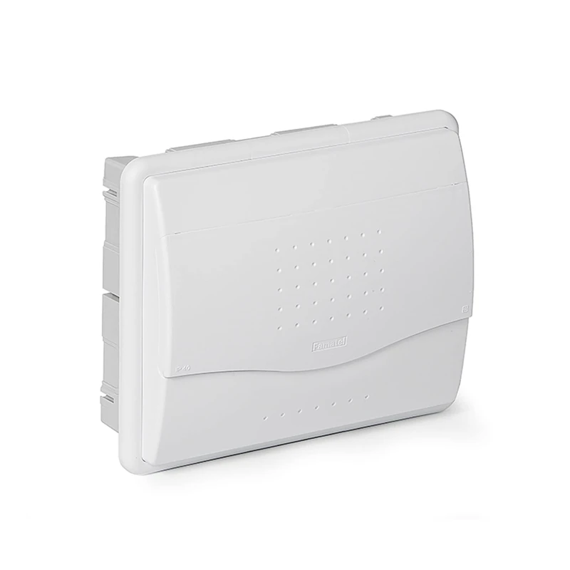 FAMATEL Nuova Recessed Cabinet | IP40 | 8-10 Elements | 188 x 230 x 55 mm | Opaque Door | Grey, White