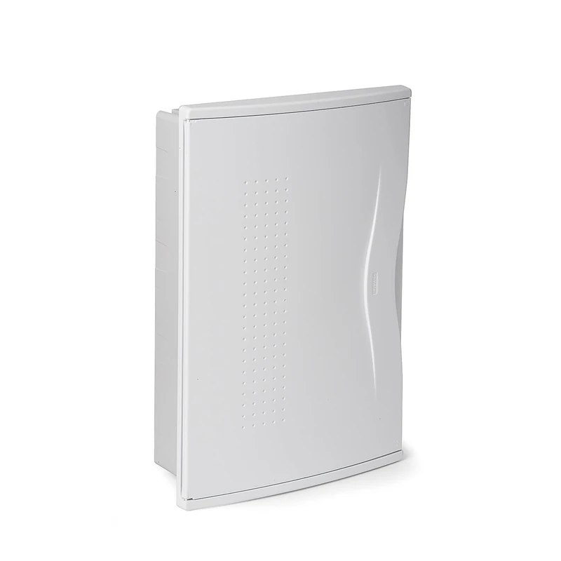 FAMATEL Nuova Recessed Wardrobe | IP40 | 36 Elements | 440 x 286 x 78 mm | Opaque Door | Grey, White