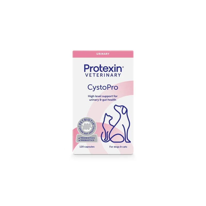 Protexin Veterinary CystoPro Capsules for Dogs and Cats, Bladder Health and Immune System Support, Meat-Free Chicken Flavour, 120 Capsules