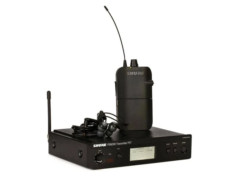 Shure P3TR112GR PSM300 Wireless Stereo Personal Monitor System with SE112-GR Earphones, J13