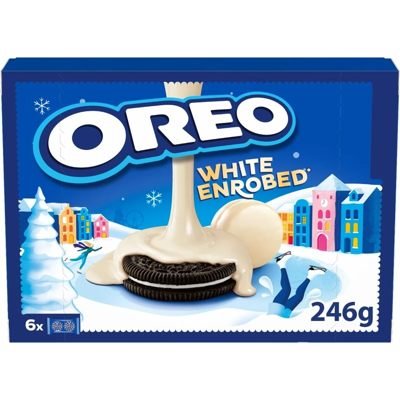 Oreo White Chocolate Covered Biscuits, Perfect Christmas Treat for Sharing, 246 g (Pack of 1)