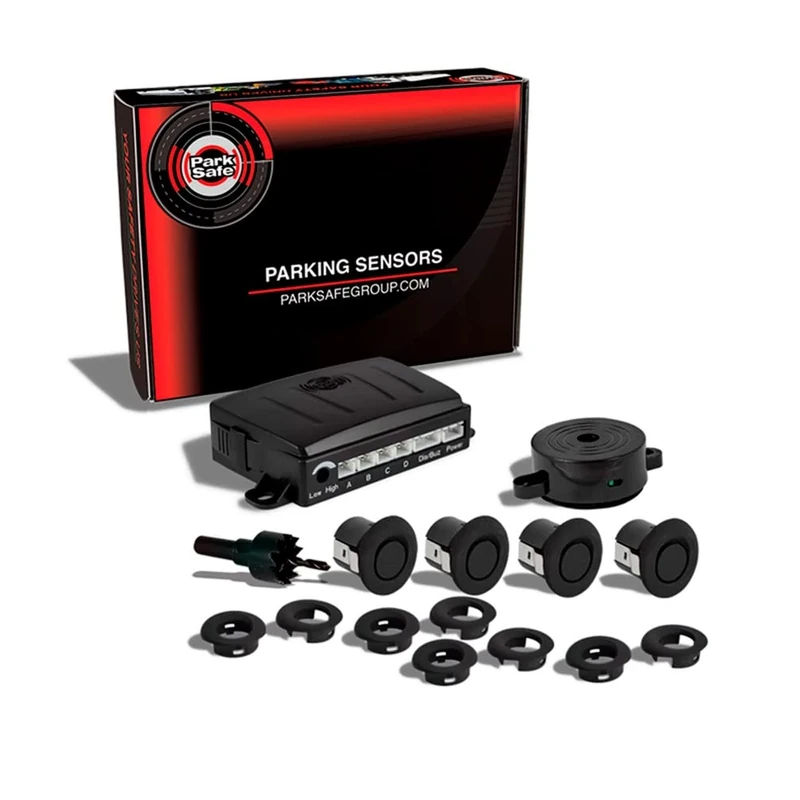ParkSafe 'Multi-Angle' Back-up alert (Tow-bar compatible) incl. 4 Matt-Black Sensors/Buzzer (12/24V) - Image 1