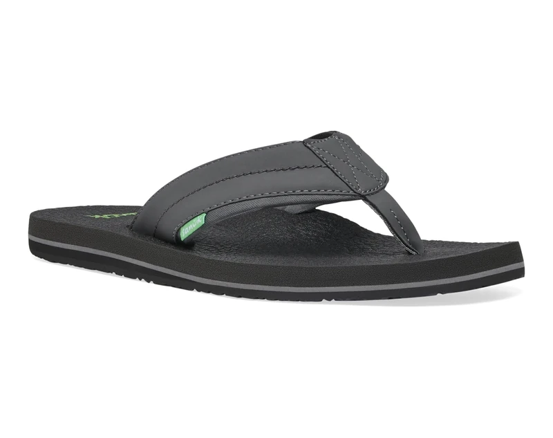 Sanuk Men's Beer Cozy 2 Flip-Flop, Charcoal, 9 UK