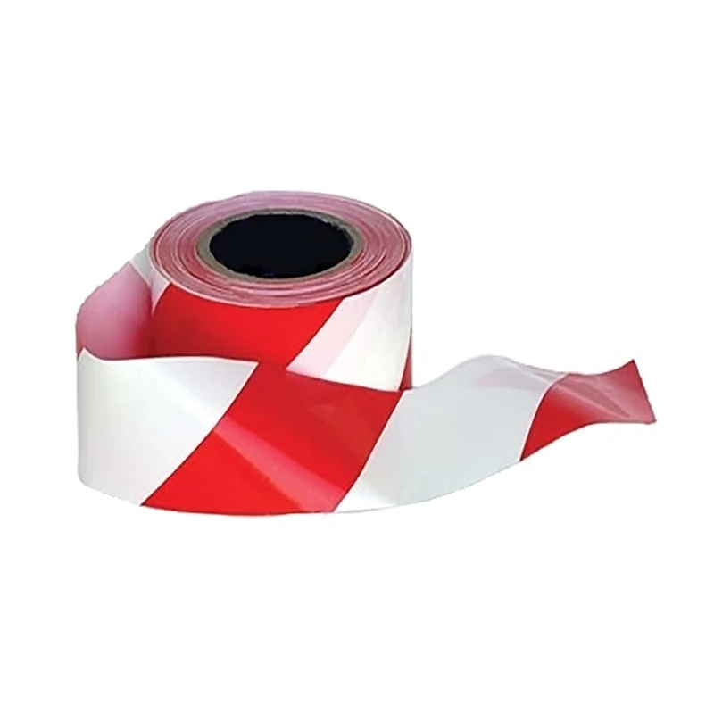 Portwest Barricade/Warning Tape, Color:Red/White, Size:500m x 75mm x 30 microns, BT10RWR