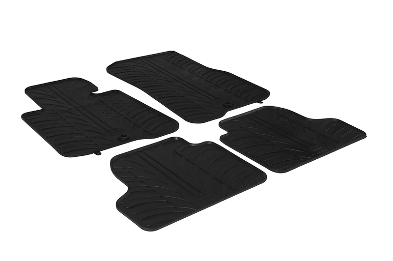 Gledring Rubber Mat Set Compatible with BMW 4 Series F32 Automate 2013- (T Profile 4-Piece + Mounting Clips)