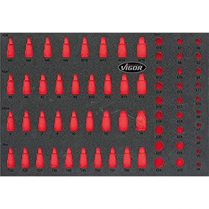 Vigor V2838 1/1 Soft Foam Insert Socket Set
