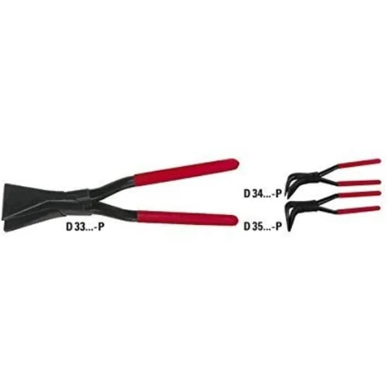 Bessey D33-60-P Seaming and Clinching Pliers, Grey/Red, 60 mm