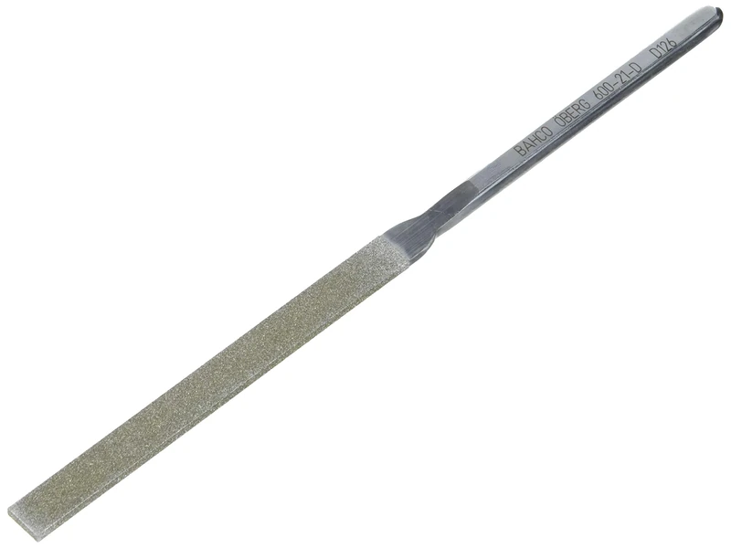 Bahco 5-600-21-D-1P Diamond Precision File Rectangular 215mm, Silver