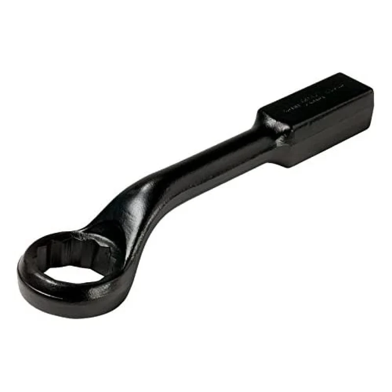 Bahco 315Z-2.3/4 2.3/4 Zoll Double Hex Ring End Slogging Wrench with 45 Degree Offset Head, Black