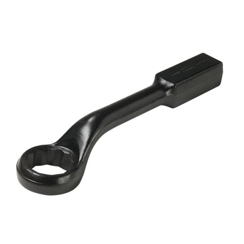 Bahco 315Z-2 2 Zoll Ring End Slogging Wrench Double Hex with 45 Degree Offset Head, Black