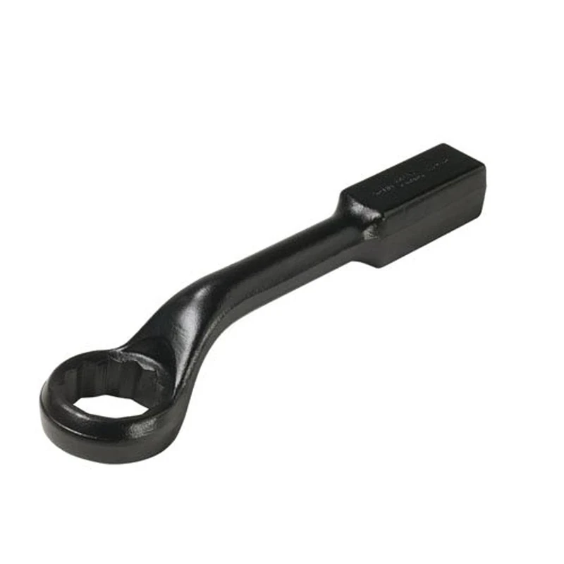 Bahco 315Z-1.7/8 1.7/8 Zoll Ring End Slogging Wrench Double Hex with 45 Degree Offset Head, Black