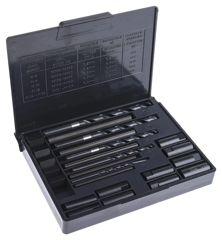 Bahco 1418S Stud Extractors Set, Grey, Set of 20 Piece