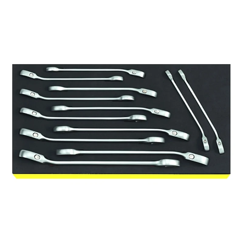 Stahlwille 96830649 TCS 17/12 Ratchet Ring Spanner, 12 Pieces