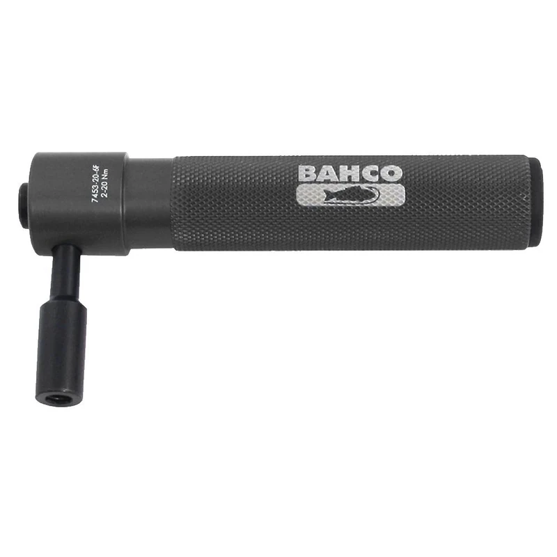Bahco 7453-20-6F Present Torque Handle, Black, 1/4-Inch Hexagonal 2-20 Nm