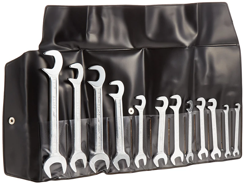 Bahco 1931Z/12T Liliput Double Open End Wrench Set, Silver/Black, Set of 12 Piece