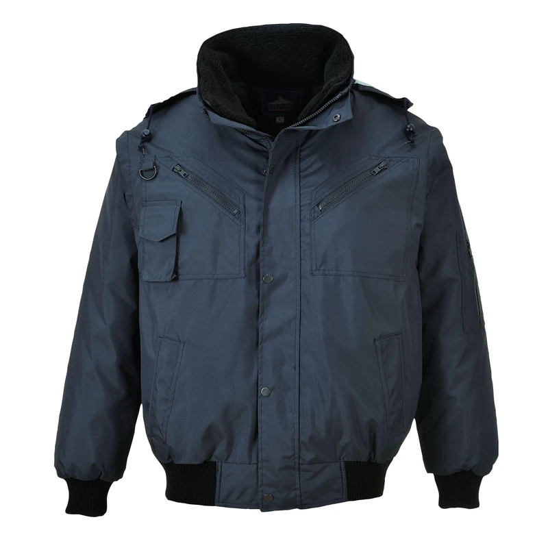 Portwest 4-in-1 Bomber Jacket, Size: XXL, Colour: Navy, F465NARXXL