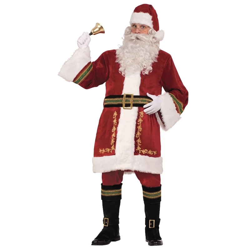 Rubies Assorted Colors Men's Santa Costume Set - Authentic Design, Perfect for Holiday Parties, Festive Events, Celebrations, & More Halloween Halloween