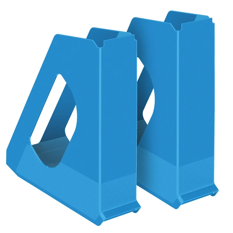 Esselte Europost Magazine File, Clear Peach, Pack of 10 Blue