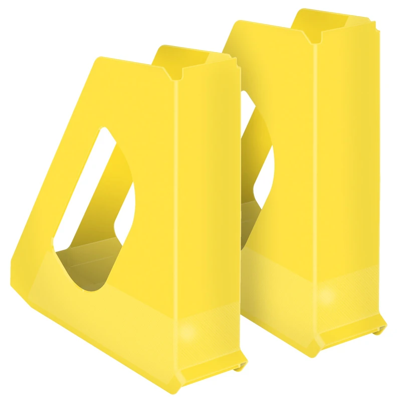 Esselte Europost Magazine File, Clear Peach, Pack of 10 Yellow