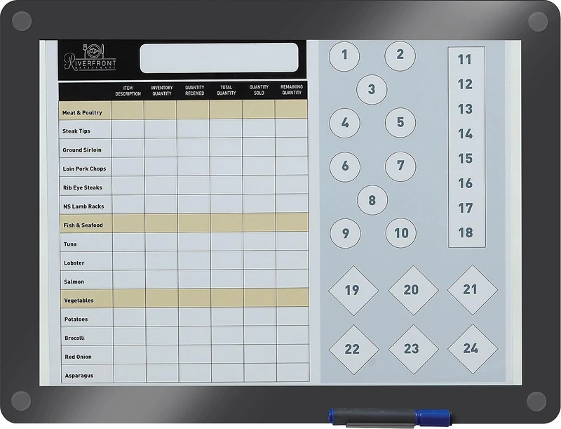 Iceberg ICE31131 Clarity Glass Custom Print Dry Erase Board, 18.5" x 24.5", Charcoal Gray