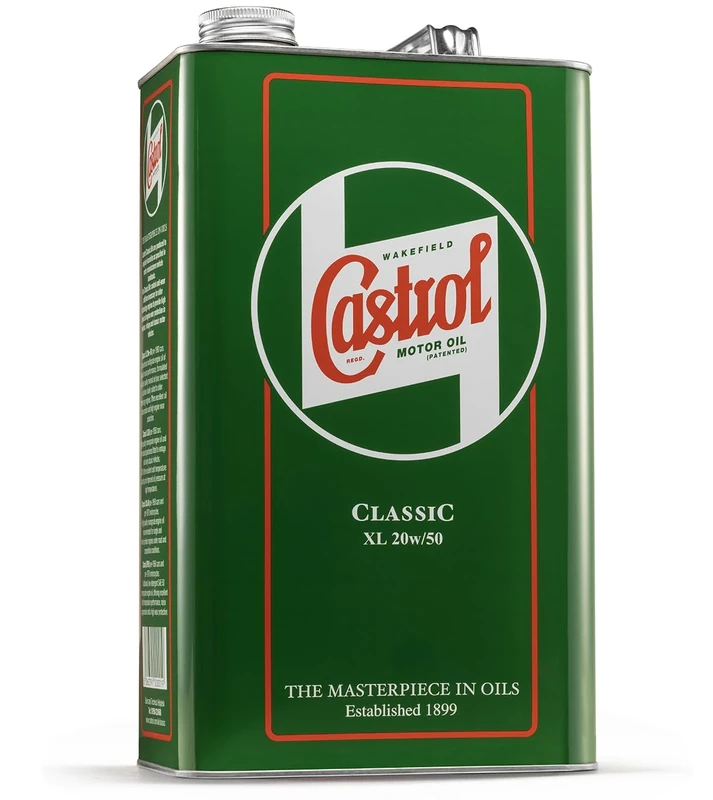 Castrol Classic XL20w/50 engine oil 1 gallon | SAE 20W-50 Multigrade Mineral Formula for Pre-1980 Cars & Motorcycles | High Wear Protection & Low Consumption | Classic Vehicle Lubricant