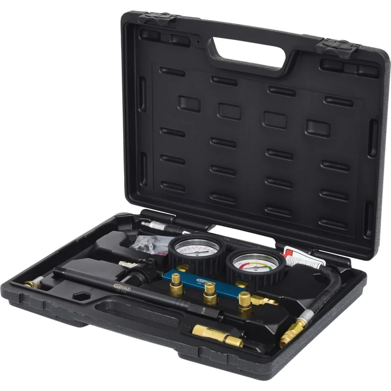 KS Tools 150.1780 Cylinder Leak Detector Pressure Tester Set, 9 pcs