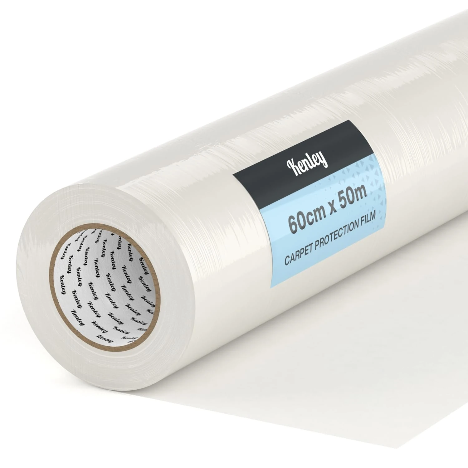 Carpet Protector Roll - Self Adhesive Carpet Protection Film - 50m x 60cm Sticky Clear Plastic Carpet Stair Hard Floor Cover - Heavy Duty Puncture Resistant & Waterproof Protective Floor Covering