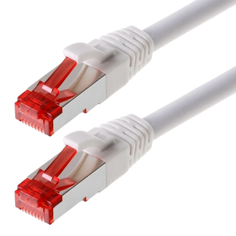 Helos CAT 6 Patch Cable S/FTP, PIMF white 30 m - Image 1