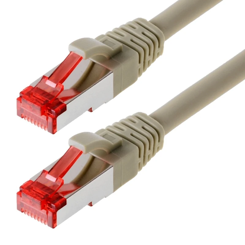 Helos CAT 6 Patch Cable S/FTP, PIMF grey 10 m