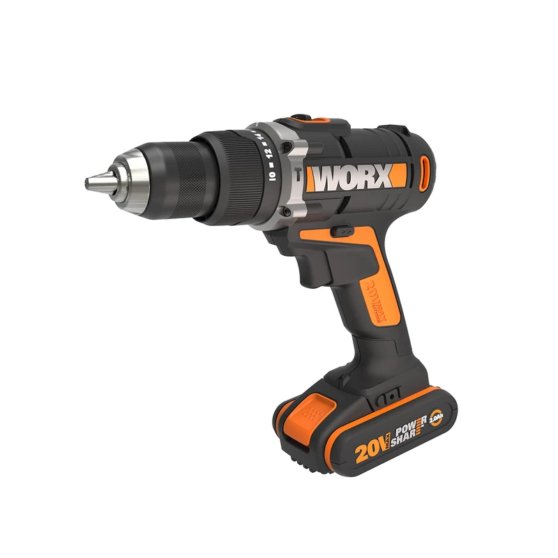 Worx WX372 - Hammer Drill - 2 Batteries 20V - 2,0Ah - Li-ion.