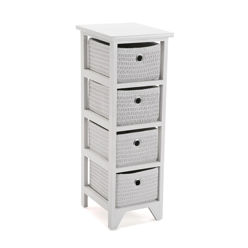 Versa Ohai Bathroom Furniture with 4 Shelves 72 x 30 x 25 cm Wood White