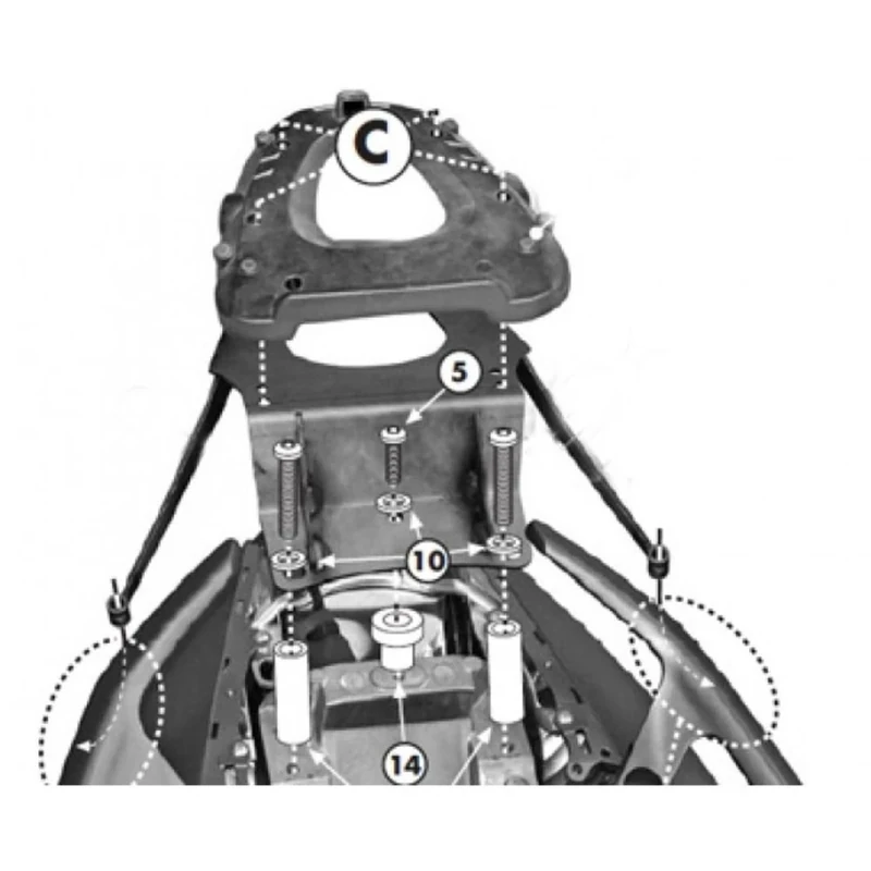 Givi KR2013M Top-Case Carrier Monolock