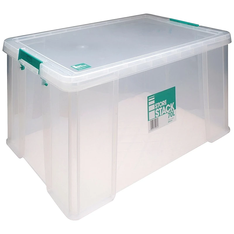 StoreStack 70 Litre Storage Box W660xD450xH320mm Clear RB90126