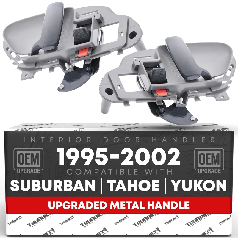 TruBuilt 1 Automotive Replacement T1A-15708043 & T1A-15708044 Interior Door Handles, Gray (Left and Right)