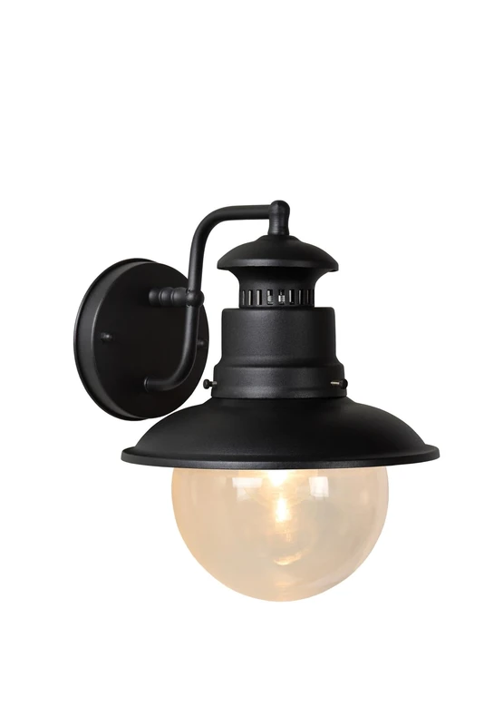 LUCIDE FIGO - Wall Light Indoor/Outdoor - Ø 21,5 cm - 1xE27 - IP44 - Black