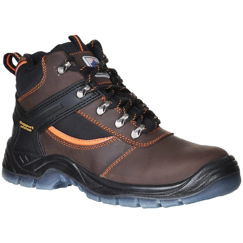 Portwest FW69BRR46 Series FW69 Steelite Mustang Boot, S3, Regular, Size: 46/1, Brown