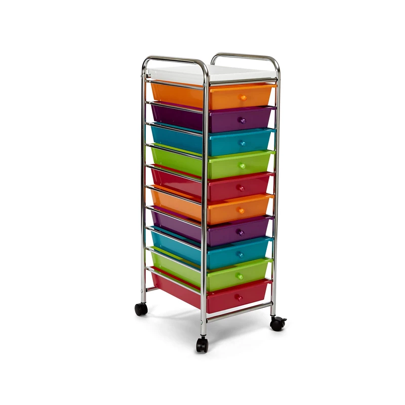 Seville Classics Utility Storage Cart, Multicolor, Pealized, Large WEB241
