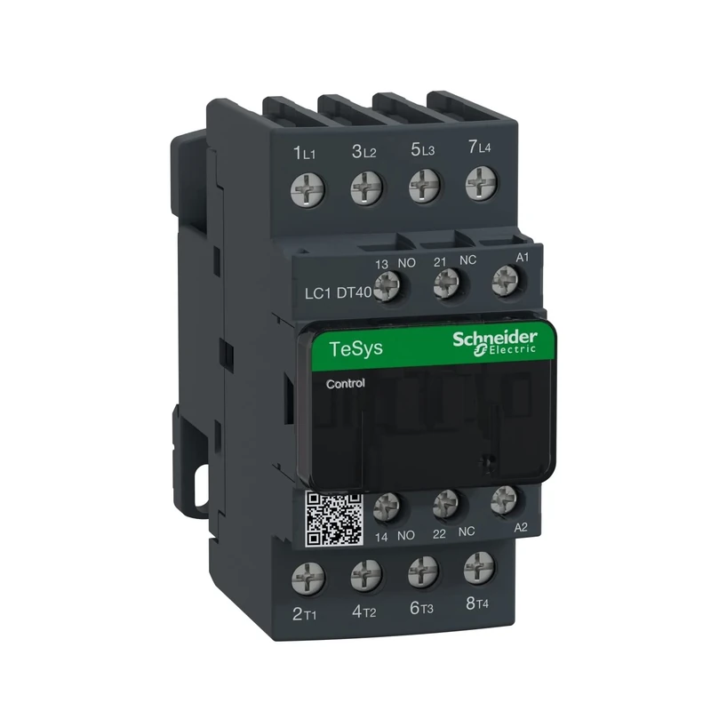 Schneider Electric TeSys Deca contactor,4P(4NO),AC-1,=440V 40A,220V AC 50/60Hz coil,LC1DT40M7