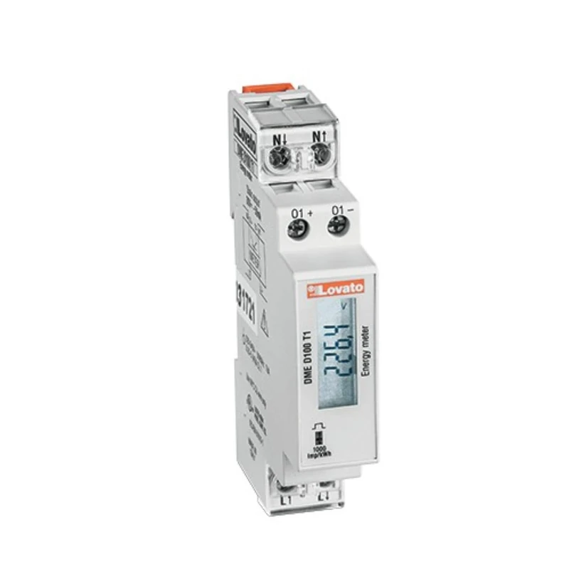 Single Phase Power Counter, Direct Input 40A/230VAC 1 Pulse Output, 1.8 x 8.5 x 6.5 cm, White (Reference: DMED100T1)