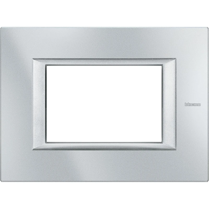BTicino HA4803HS Axolute Rectangular Wall Plate, 3 Modules, Anthracite, silver, HA4803HC