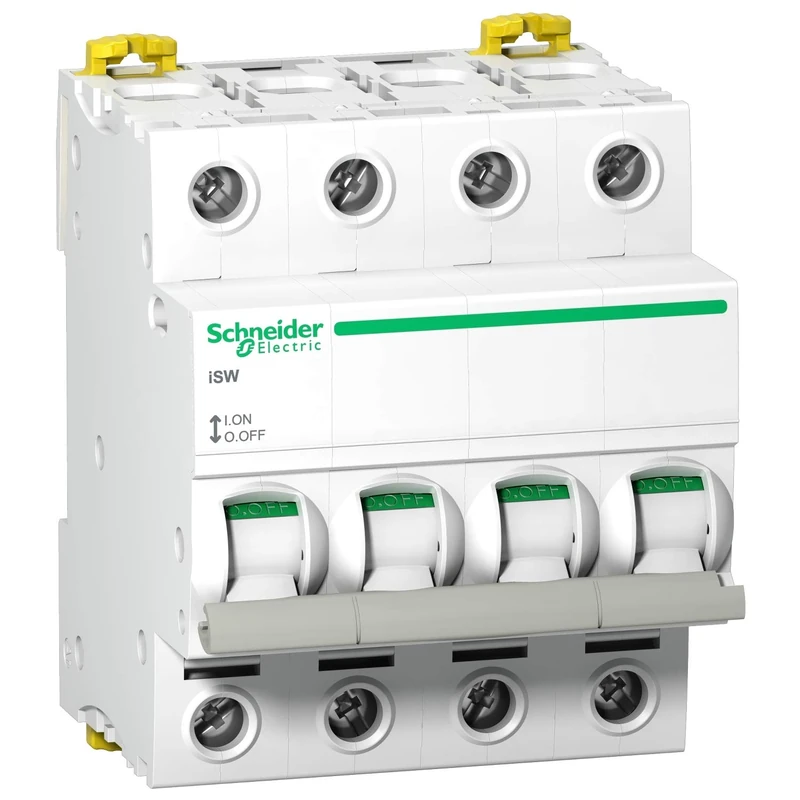 Schneider Electric A9S65440 iSW Switch in Charge, 4P, 40A, 240V, 73 mm x 72 mm x 85 mm, White
