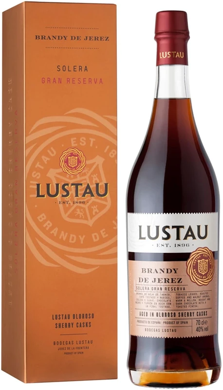 Lustau De Jerez Solera Gran Reserva Brandy, 70cl, 40% ABV, Spanish Brandy, 2015 Silver Medal Winner at International Wine & Spirits Competition, Brandy Deal of the Day