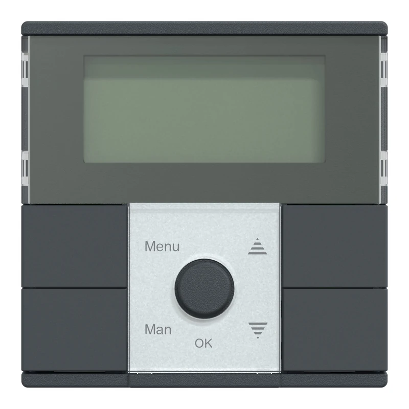 Merten MEG5754-0414 Zeitschaltuhr-Modul Standard,digitale Unterputz Wochenzeitschaltuhr für den Innenbereich mit Schalter, Anthrazit, System M - Image 1