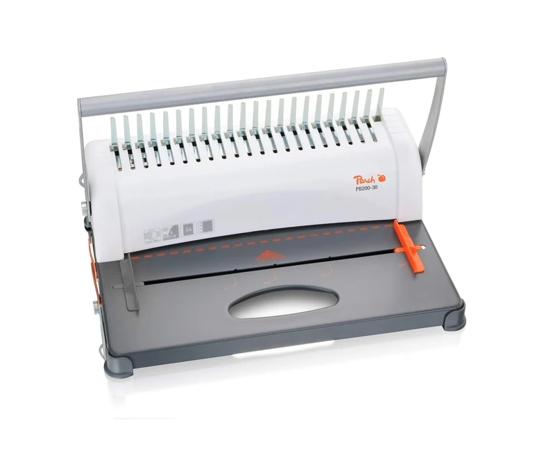 Peach PB200-30 Plastic Binding Device | Star Binder Pro - DIN A4 | Price/Performance Winner | Binds 350 Sheets | Max. 38 mm Binding Spine, 12 Sheets Punching Capacity, incl. 15-piece Starter Set - Image 1